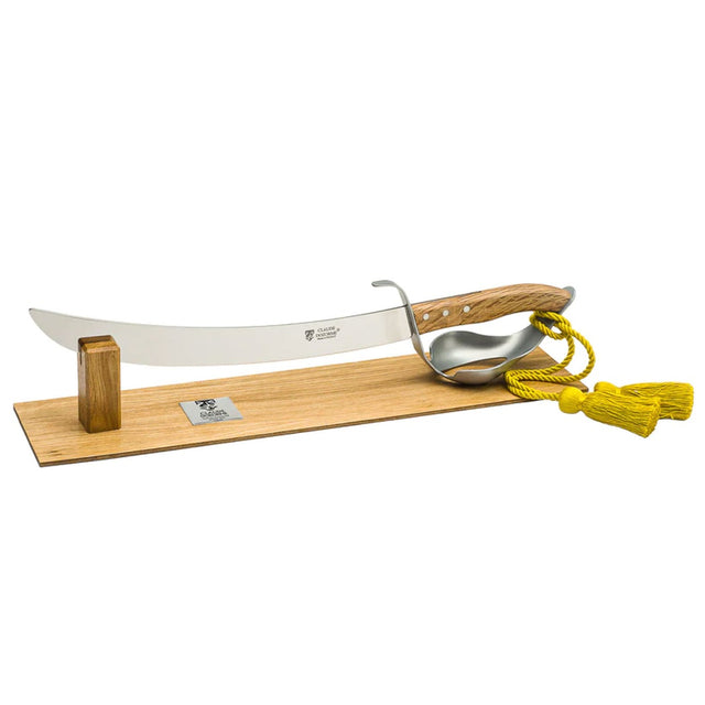 Claude Dozorme Beechwood Design Champagne Sabre with Display Stand