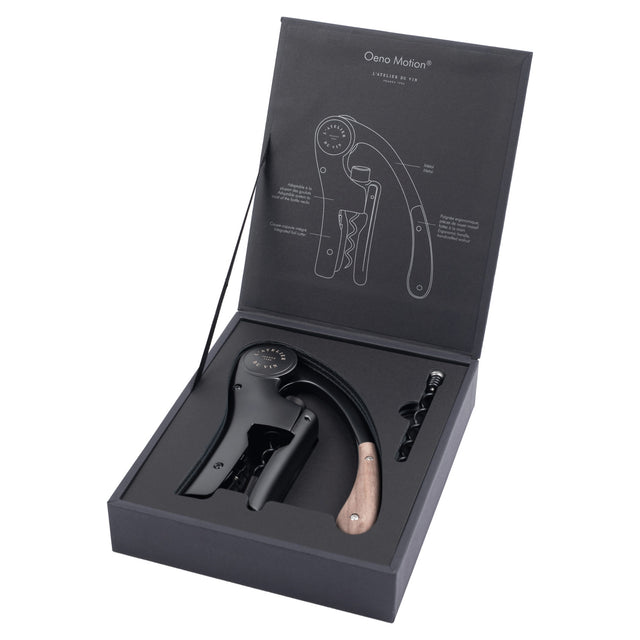 L'Atelier du Vin, Oeno Motion, Corkscrew Gift Box, Black  & Wood