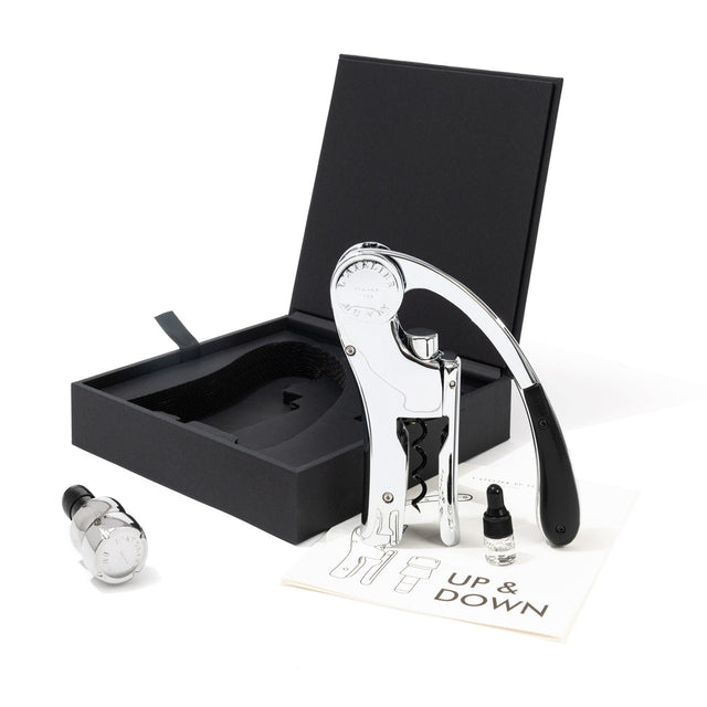 L'Atelier du Vin, Oeno Motion Up & Down, A Lever Corkscrew and Champagne Stopper Set