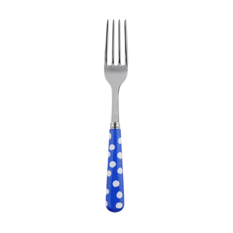 Sabre White Dots Lapis Blue 19cm Salad Fork