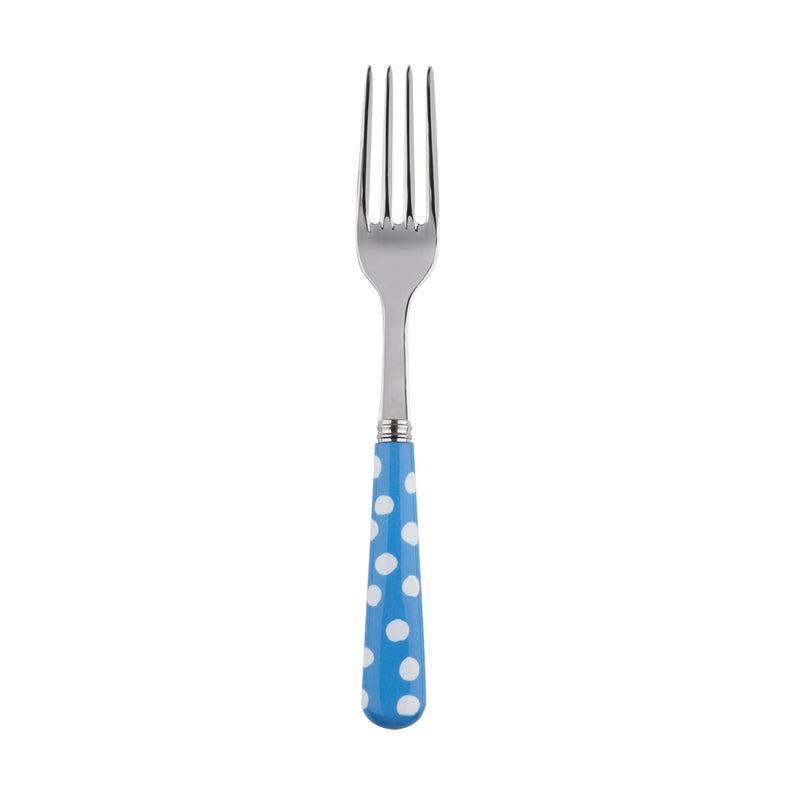 Sabre White Dots Light Blue 19cm Salad Fork