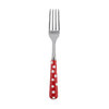 Sabre White Dots Red 19cm Salad Fork