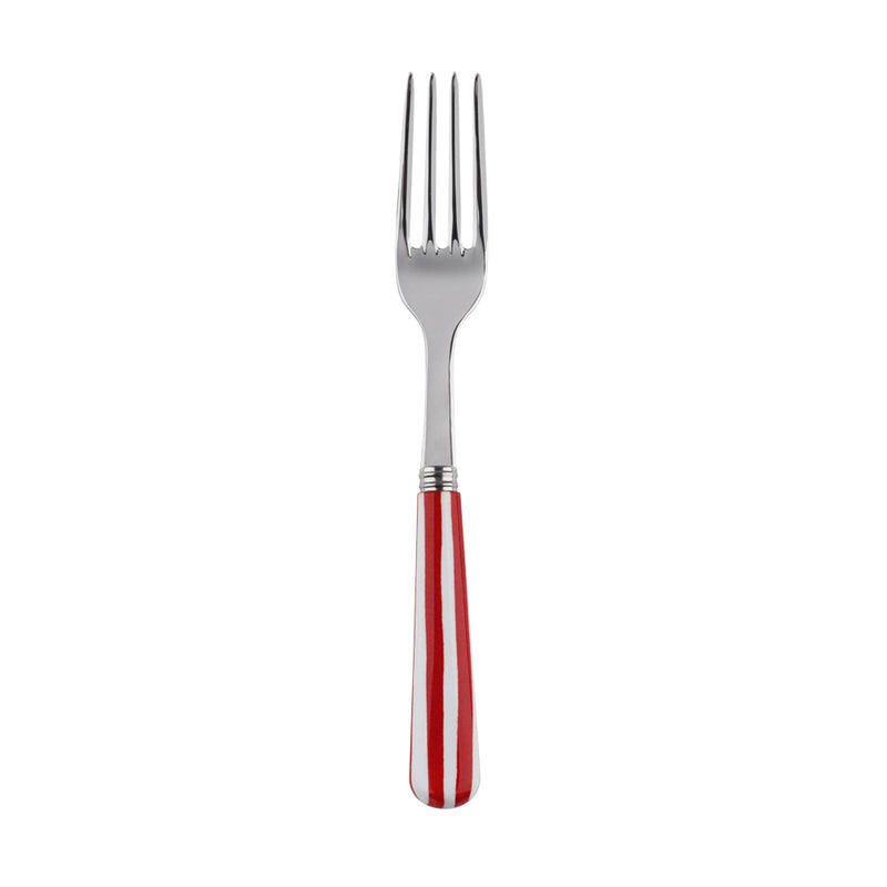 Sabre White Stripe Red 19cm Salad Fork