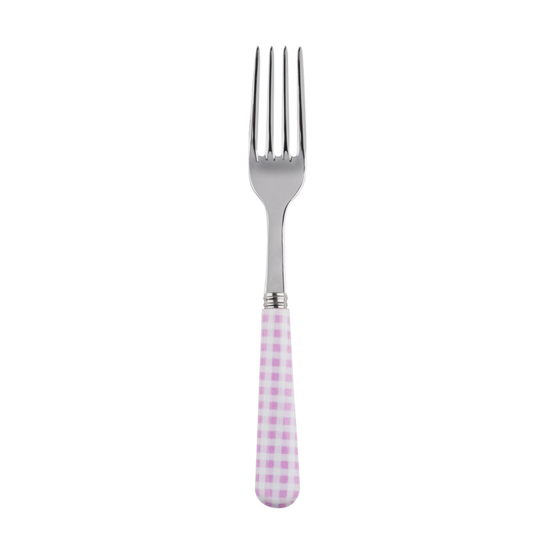 Sabre Gingham Pink 19cm Salad Fork 