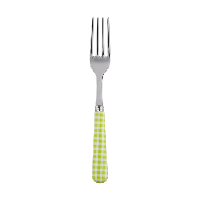 Sabre Gingham Lime 19cm Salad Fork