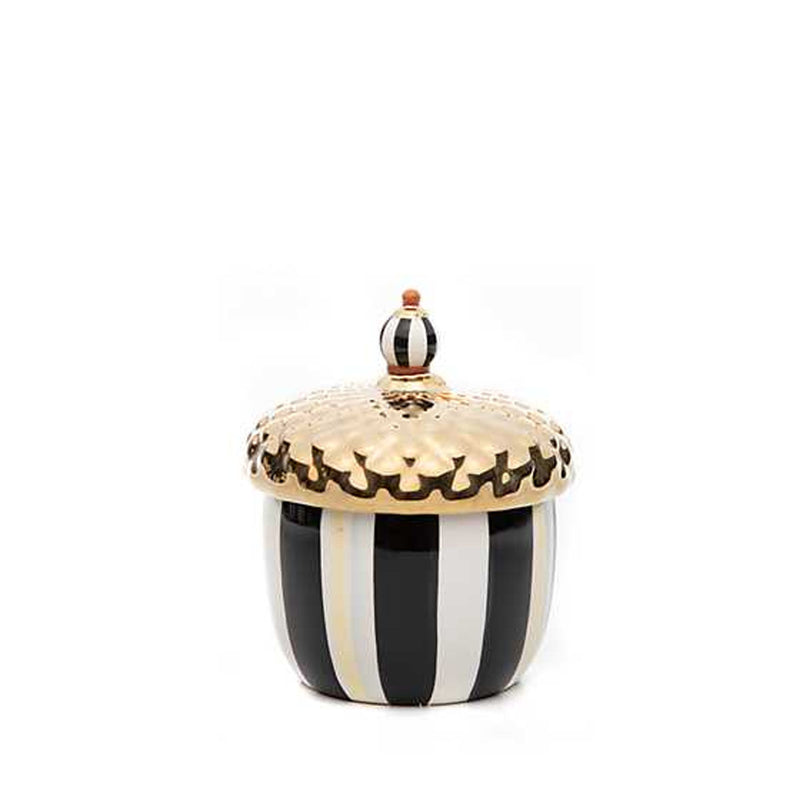 Mackenzie-Childs Courtly Check Acorn Small Canister (Ex-Display)