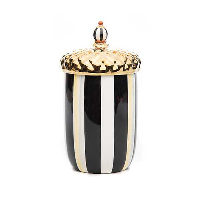 Mackenzie-Childs Courtly Check Acorn Large Canister (Ex-Display)