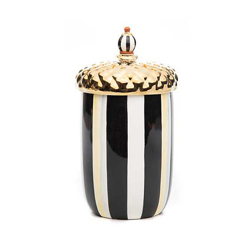 Mackenzie-Childs Courtly Check Acorn Large Canister (Ex-Display)