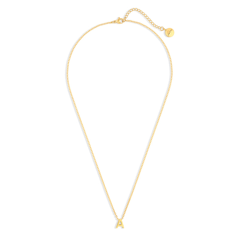 Amori Anne Mini initial pendant Gold - A