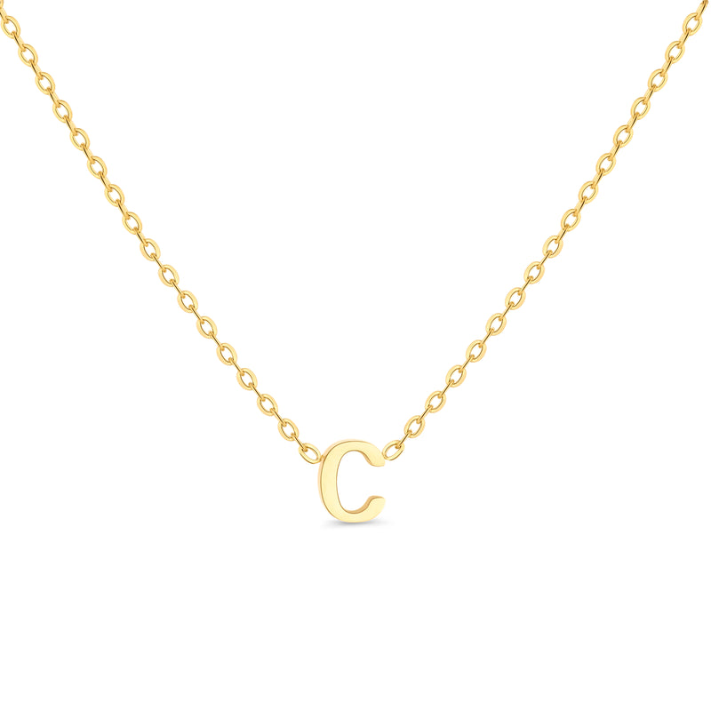 Amori Anne Mini initial pendant Gold - C