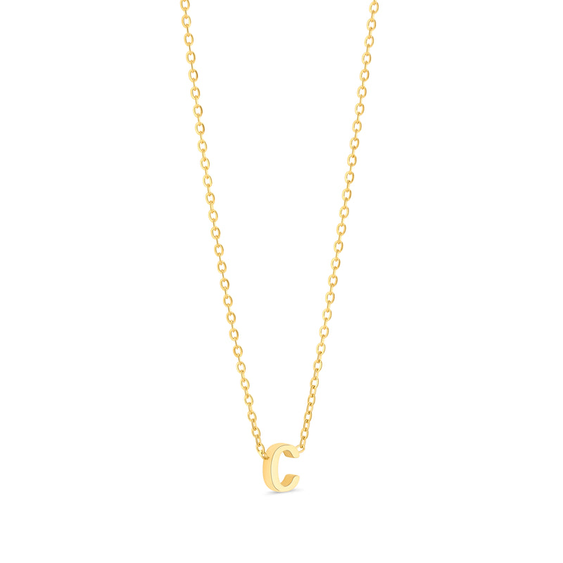 Amori Anne Mini initial pendant Gold - C