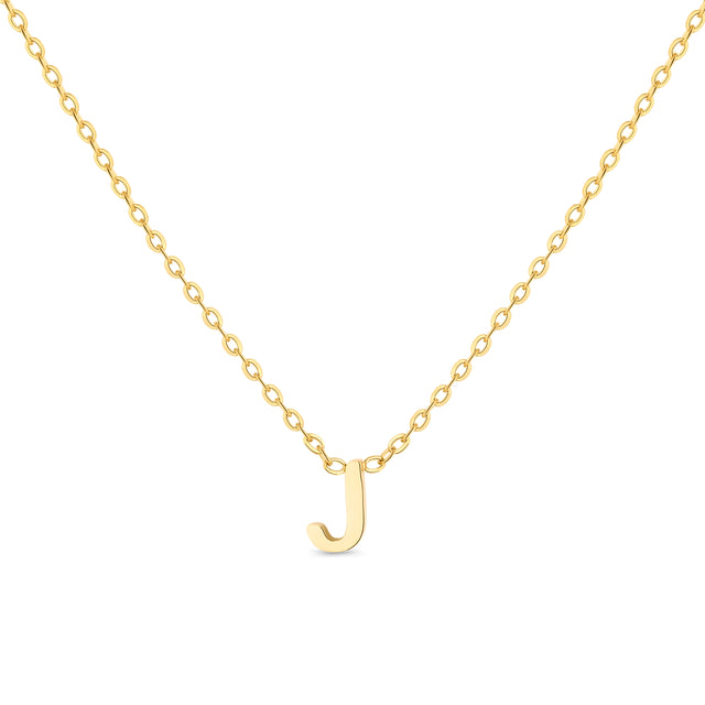 Amori Anne Mini initial pendant Gold - J
