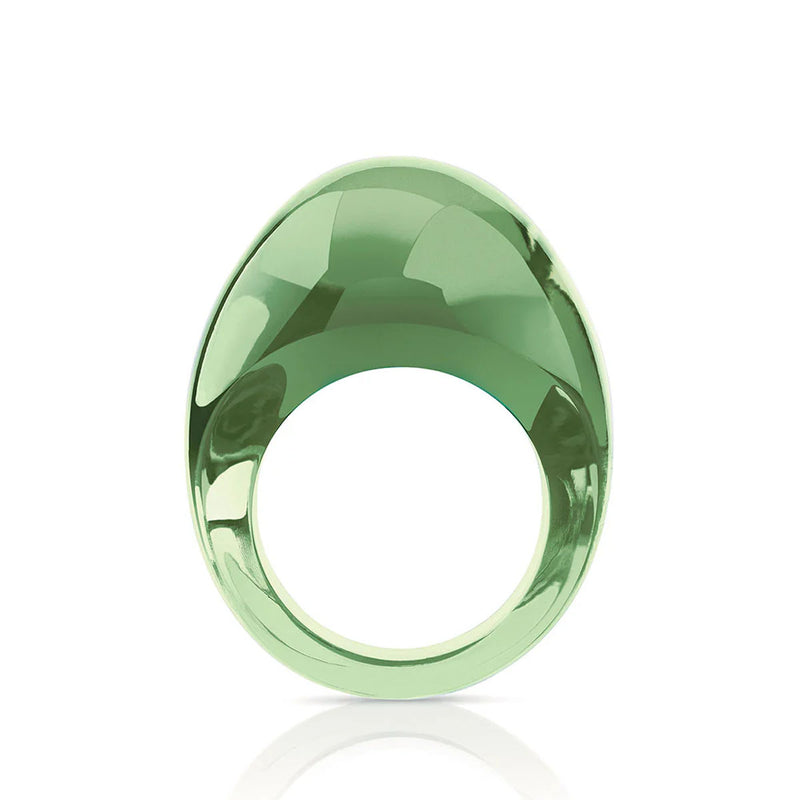 Lalique Cabochon Antinea Greeen Ring, Size 51