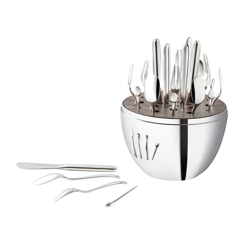 Christofle Mood Party 24 Silver Piece Set, Silver Plated Cutlery Set with Chest