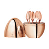 Christofle Mood Coffee 6 Rose Gold Piece Set, Silver Plated Cutlery Set with Chest