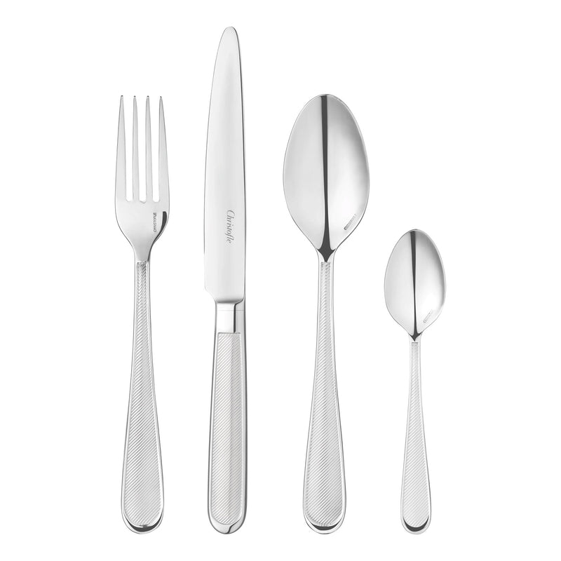 Christofle Concorde 24 Piece Set, Stainless Steel Cutlery Set with Chest