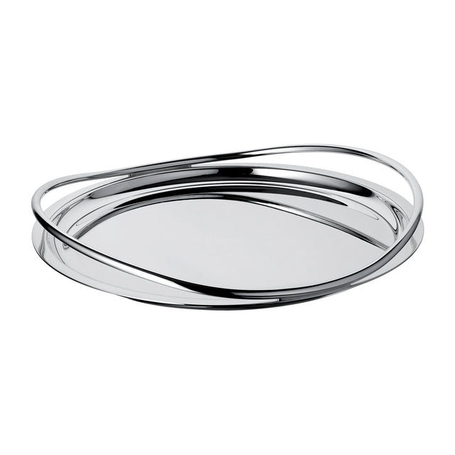 Christofle Vertigo, Silver Plated Round Serving Tray, 39 cm
