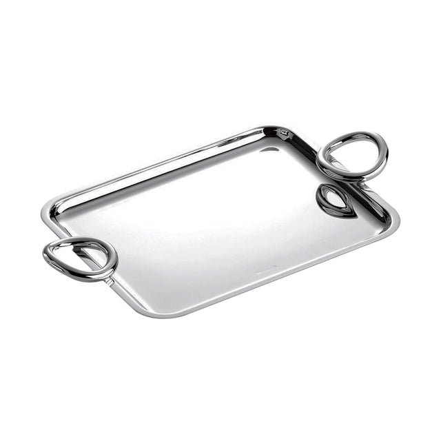 Christofle Vertigo, Silver Plated Rectangular Medium Tray with two handles, 20 cm x 16 cm