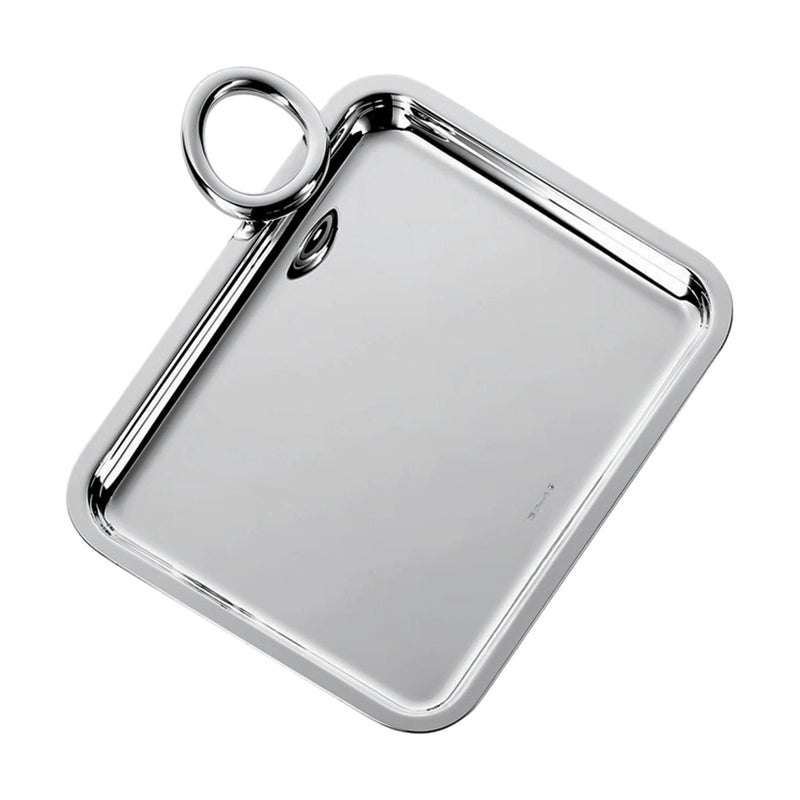 Christofle Vertigo, Silver Plated Rectangular Tray with 1 Handle, 20 cm x 16 cm