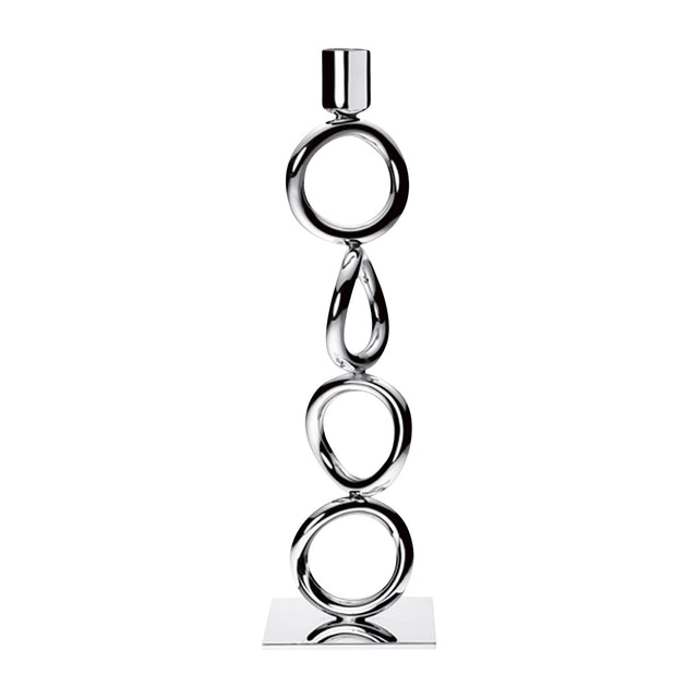 Christofle Vertigo, Silver Plated Four-Ring Candlestick