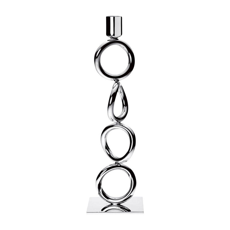 Christofle Vertigo, Silver Plated Four-Ring Candlestick