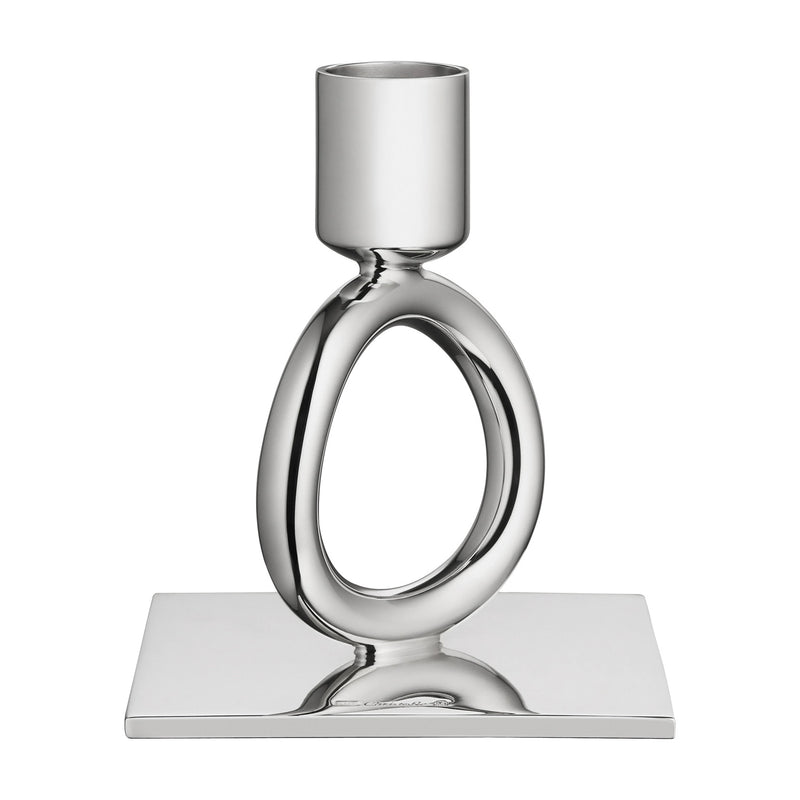 Christofle Vertigo, Silver Plated One-Ring Candlestick