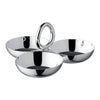 Christofle Vertigo, Silver Plated 3-Bowl Snack Dish, Small