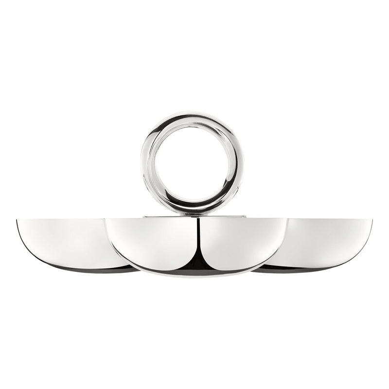 Christofle Vertigo, Silver Plated 3-Bowl Snack Dish, Small