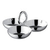 Christofle Vertigo, Silver Plated 3-Bowl Snack Dish, Large