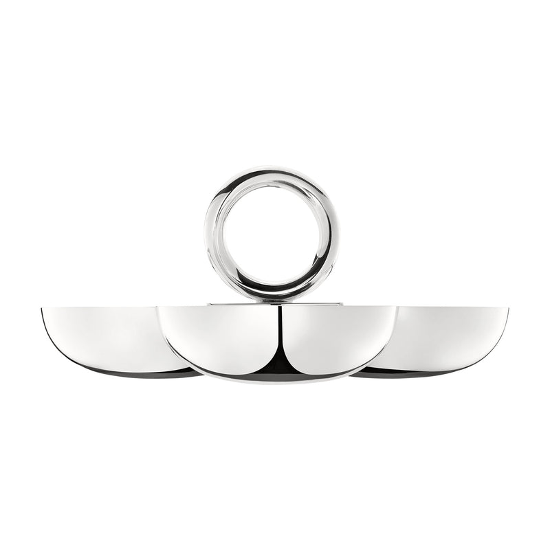 Christofle Vertigo, Silver Plated 3-Bowl Snack Dish, Large