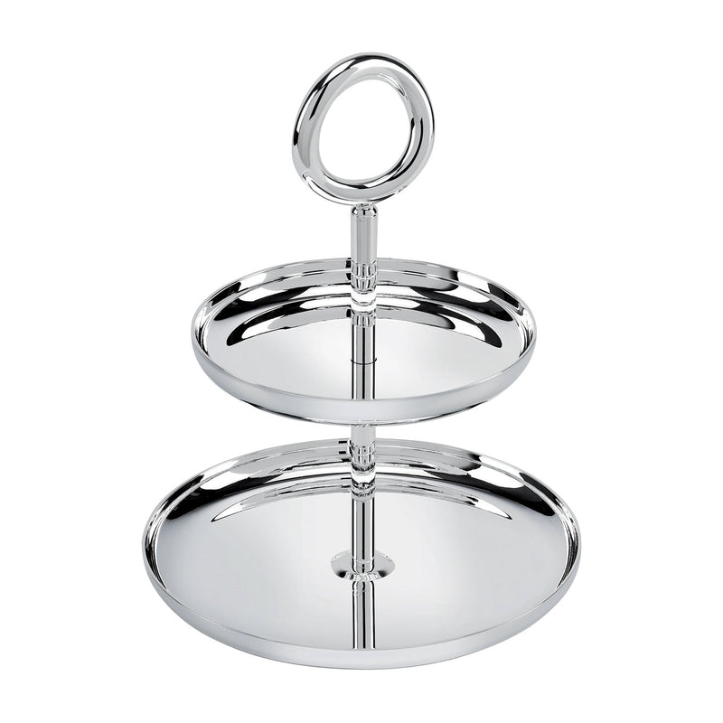 Christofle Vertigo, Silver Plated 2-Tier Dessert Stand