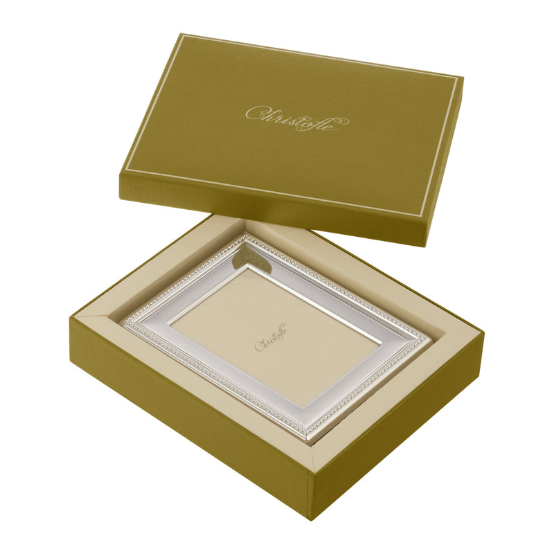 Christofle Perles, Silver Plated Picture Frame, 10 cm x 15 cm