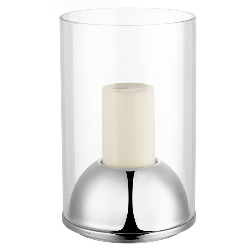 Christofle Oh de Christofle, Stainless Steel Large Hurricane Candle Holder