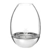 Christofle Mood Clear Hurricane Candle in Glass and Stainless Steel