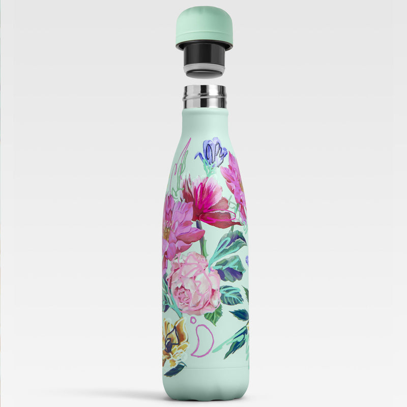 Chilly's 500ml Floral Art Attack Water Bottle