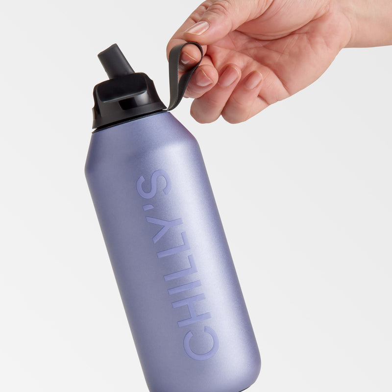 Chilly's 500ml Series 2 Flip Matte Metallic Lavender Water Bottle