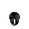 Lalique Cabochon Black Ring, Size 53