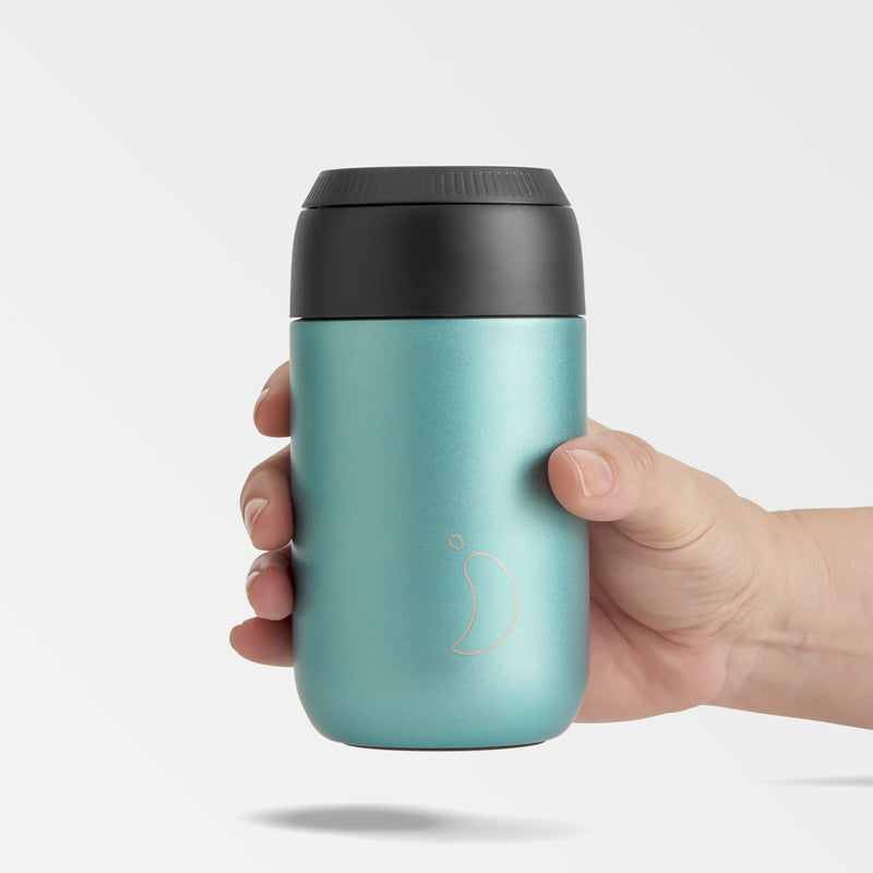 Chilly's 340ml Series 2 Matte Metallic Atlantis Coffee Cup