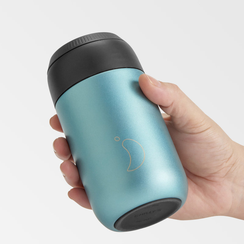 Chilly's 340ml Series 2 Matte Metallic Atlantis Coffee Cup