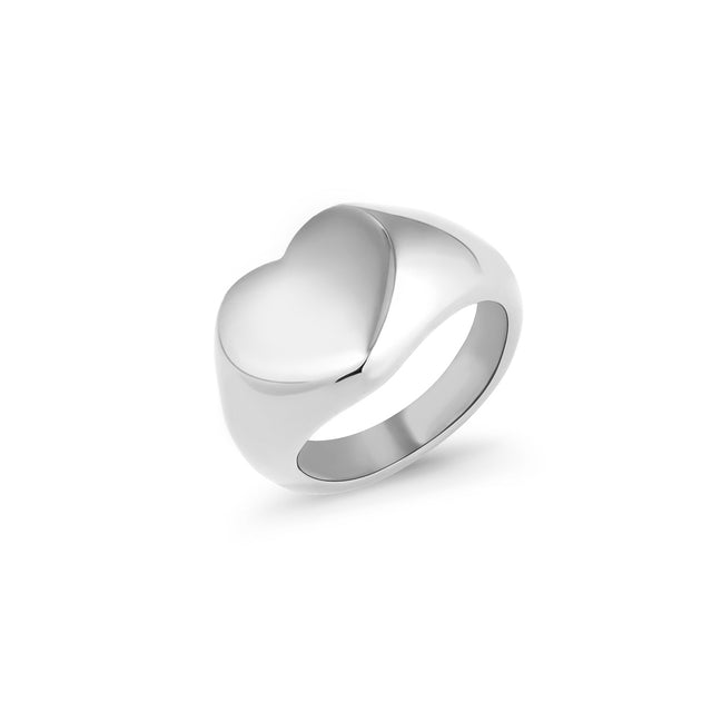 Amori Camille Heart Ring Silver - Size 6