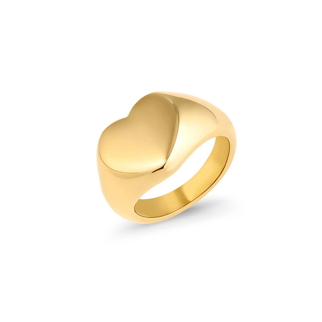 Amori Camille Heart Ring Gold - Size 8