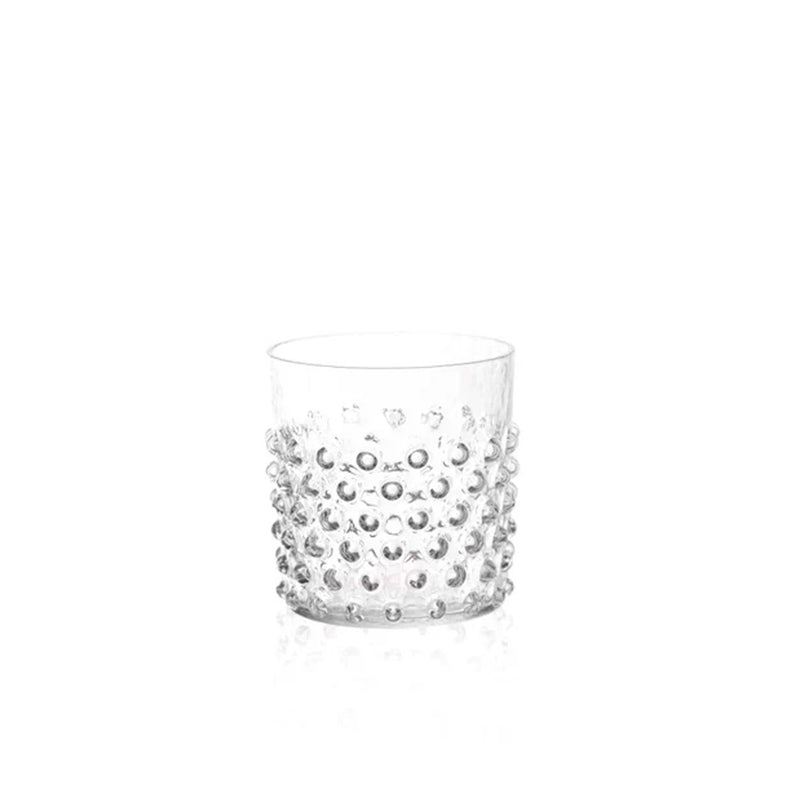 Klimchi Clear Hobnail Whiskey Glasses, Set of 6