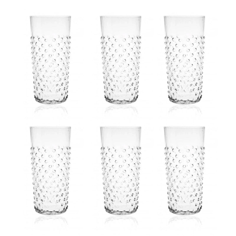 Klimchi Clear Hobnail Tumblers Large (set of 6)