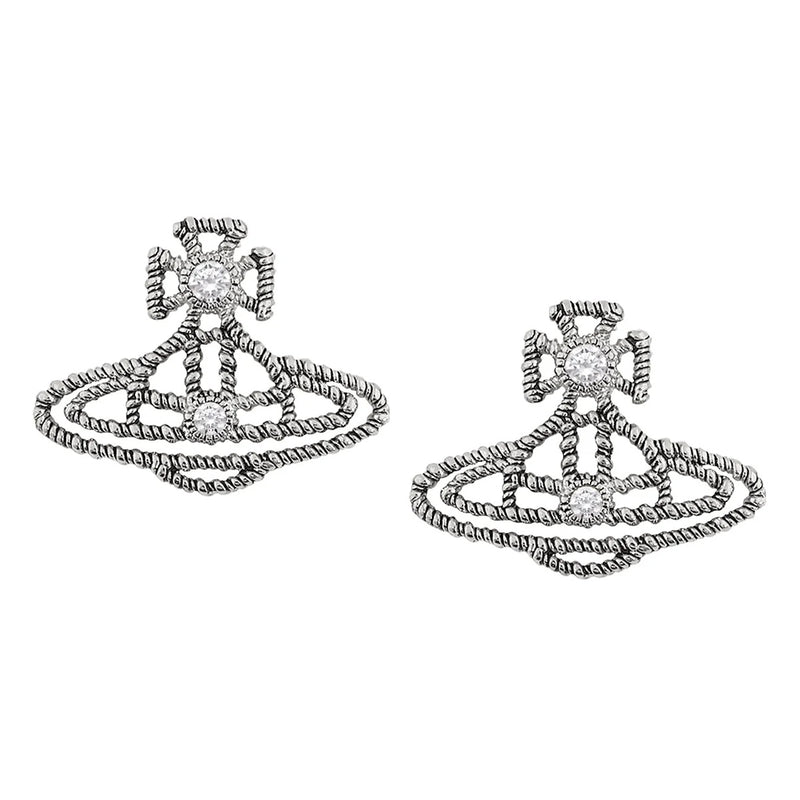 Vivienne Westwood Coretta Earrings, Platinum Plated