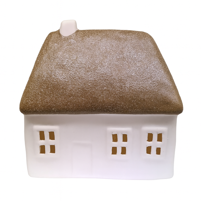 Glow by Welino Brown Thatched Cottage LED Tealight