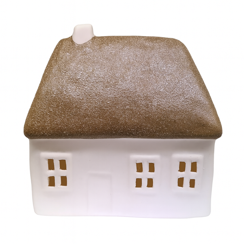 Glow by Welino Brown Thatched Cottage LED Tealight