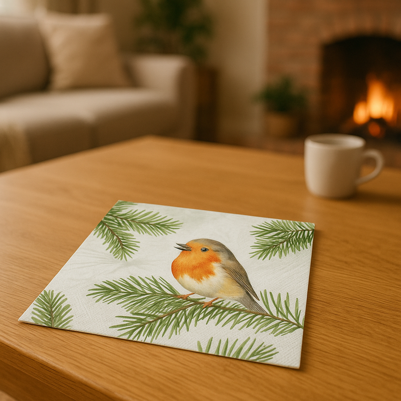 Ideal Home Range Charming Robin Lunch Napkins