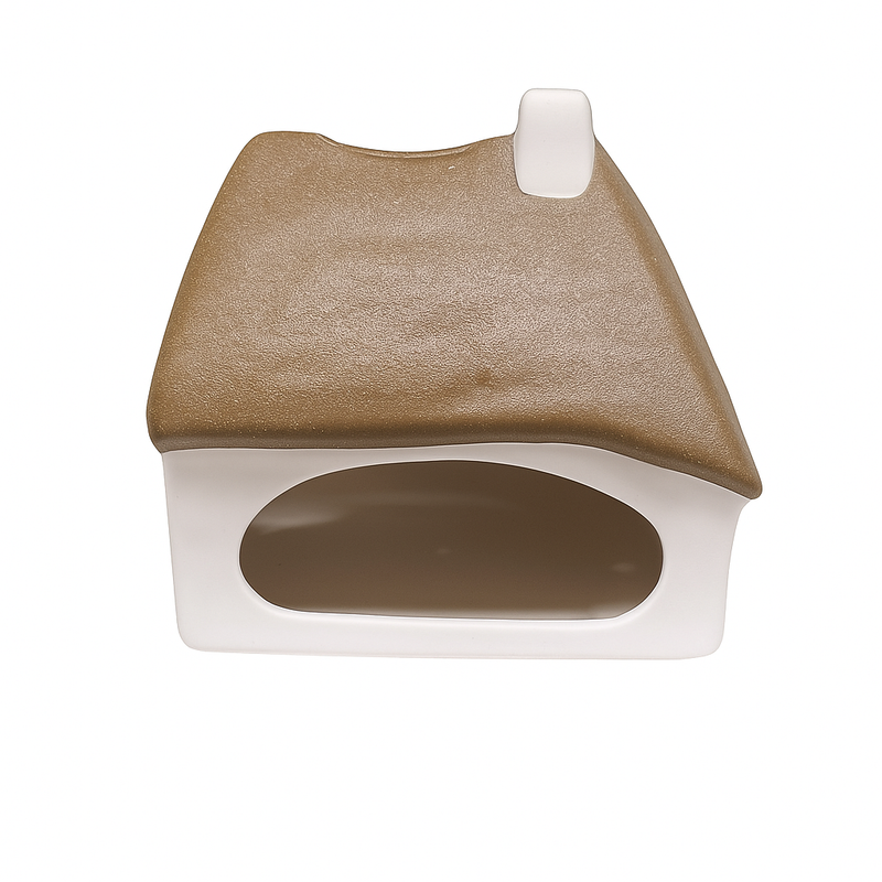 Glow by Welino Brown Thatched Cottage Candleholder, Large