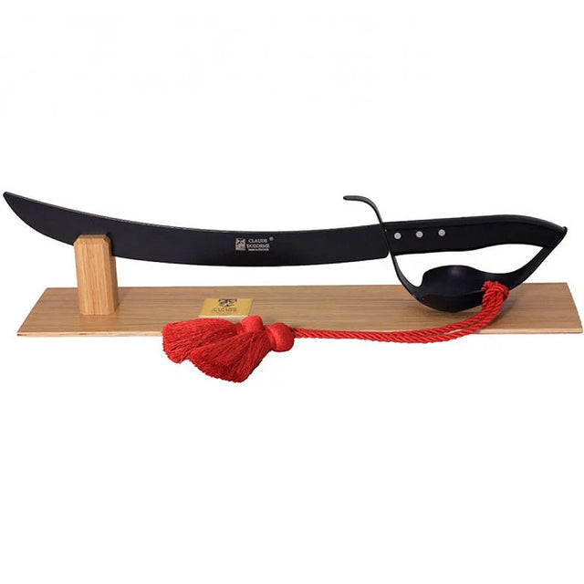 Champagne Sabre, Black Wood, Display Stand, by Claude Dozorme
