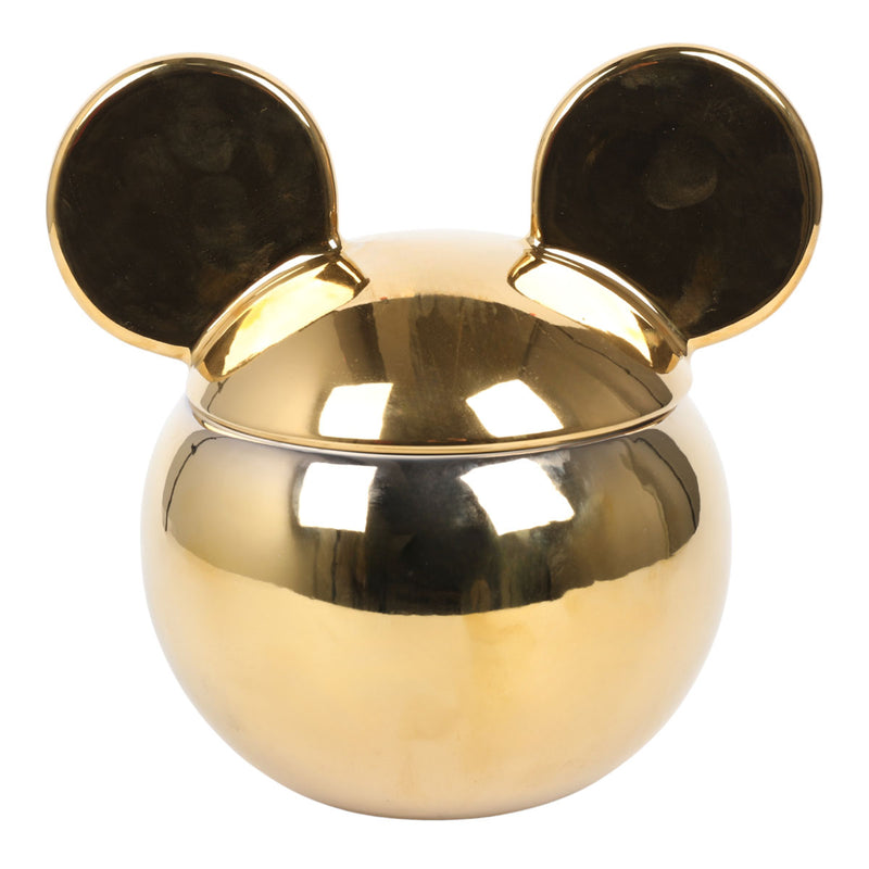 Christmas Inspirations Mickey Gold Cookie Jar